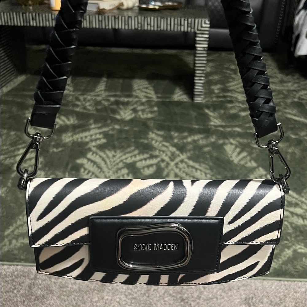 Steve Madden Zebra Pattern Shoulder Bag